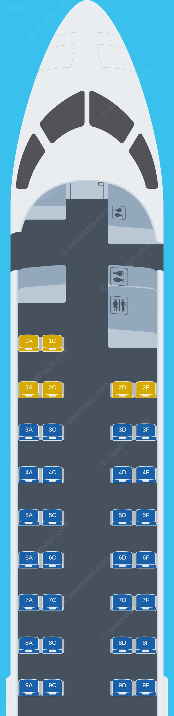 Shree Airlines Bombardier CRJ700 seatmap preview