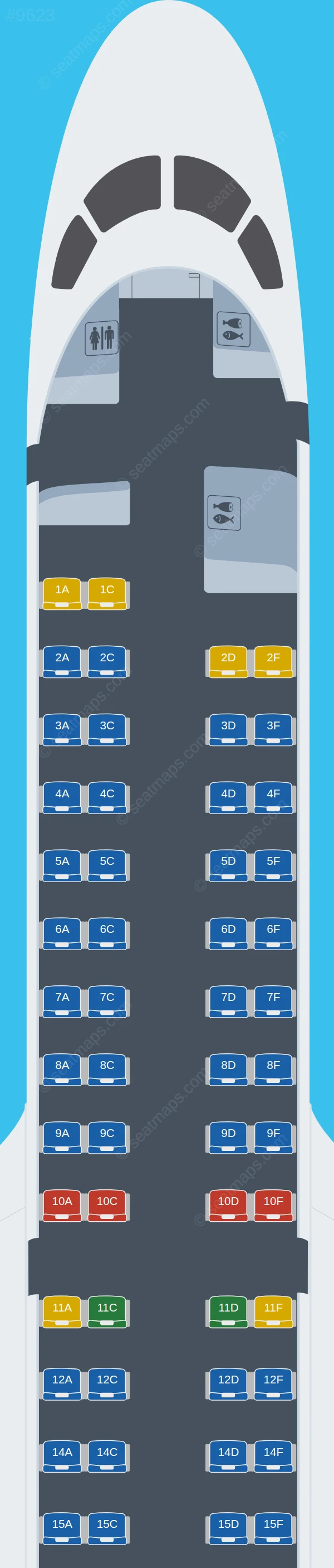 Helvetic Airways Embraer E190 E2 seatmap preview