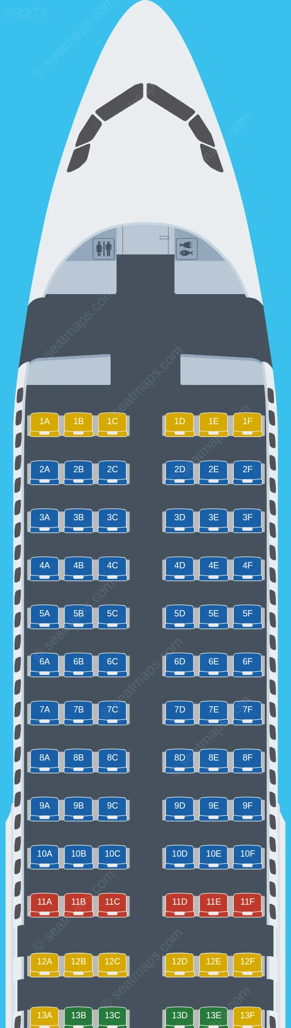 Wizz Air UK Airbus A320-200 seatmap preview