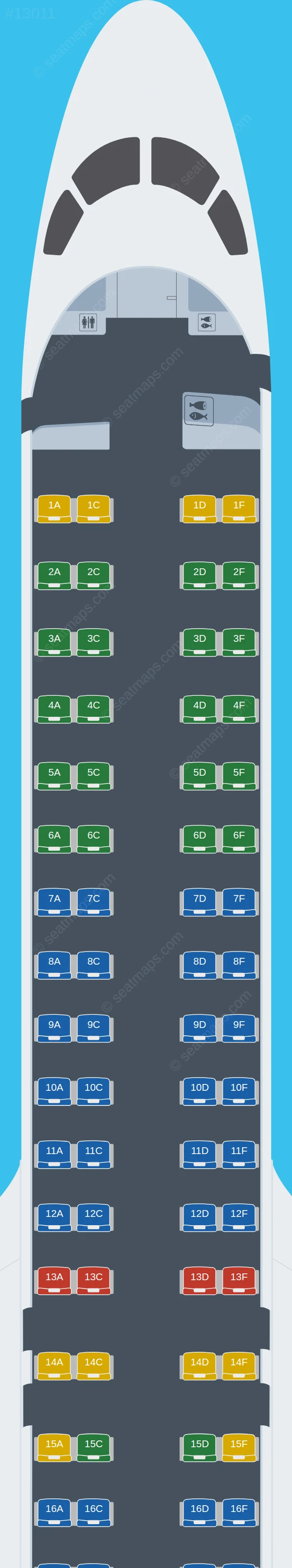 Luxair Embraer E195 E2 seatmap preview