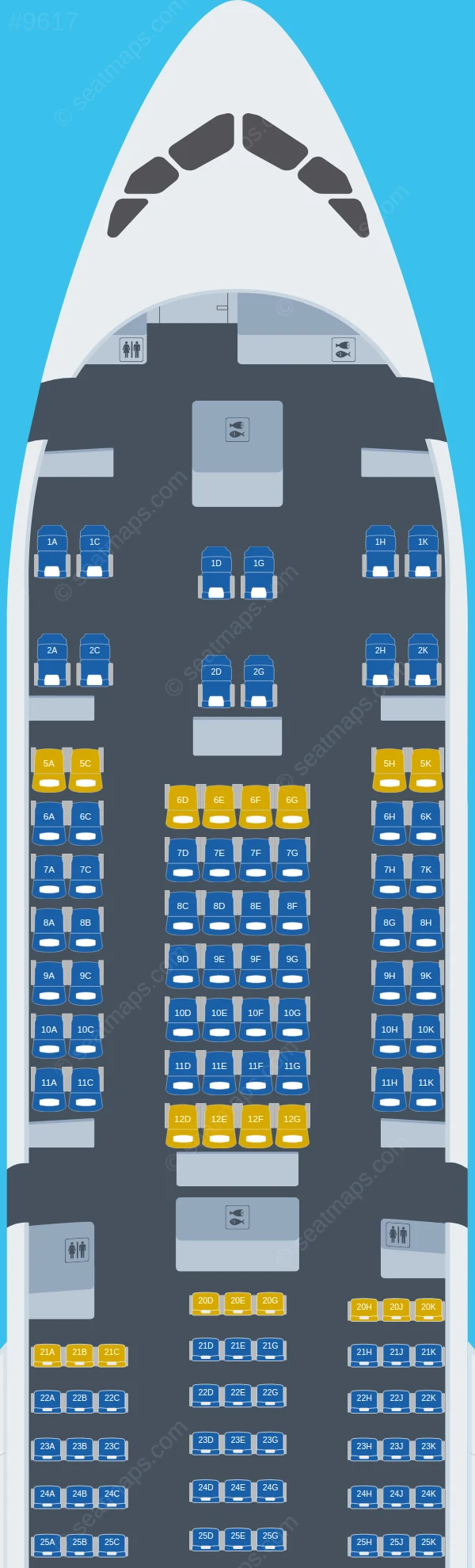 Japan Airlines - JAL Airbus A350-900 V.2 seatmap preview
