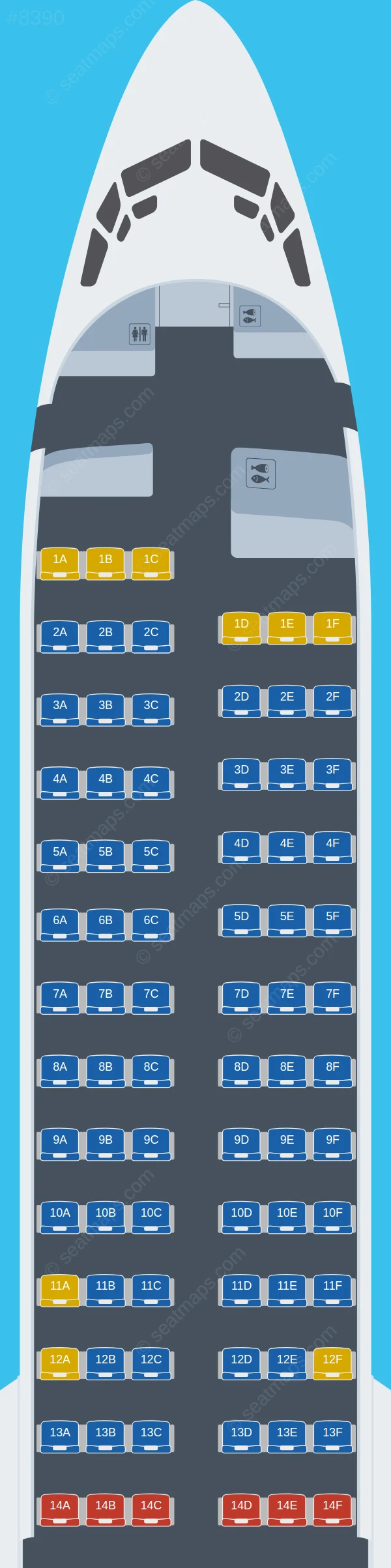 Smartwings Boeing 737 MAX 8 V.1 seatmap preview