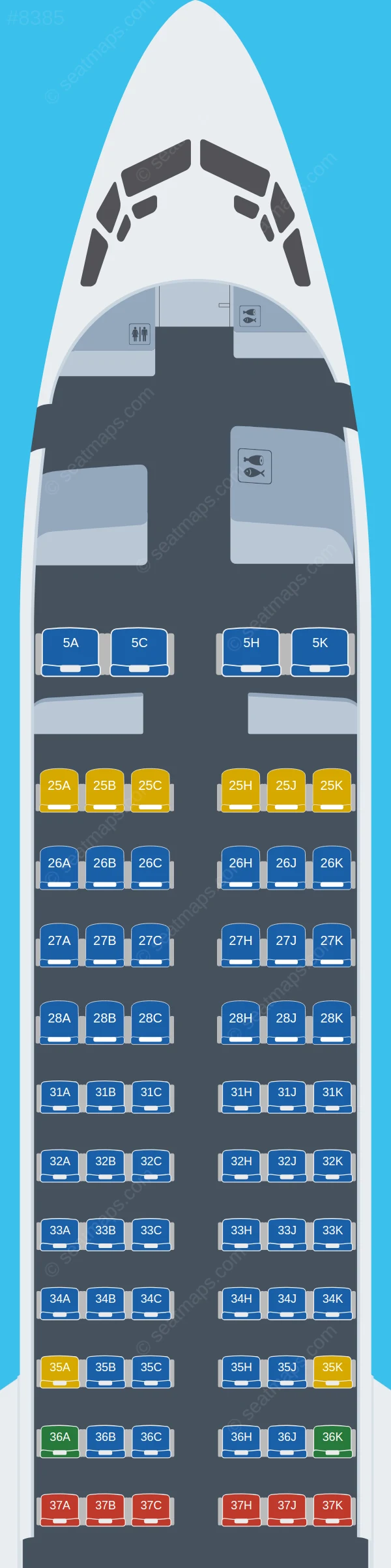 China Southern Boeing 737 MAX 8 V.1 seatmap preview
