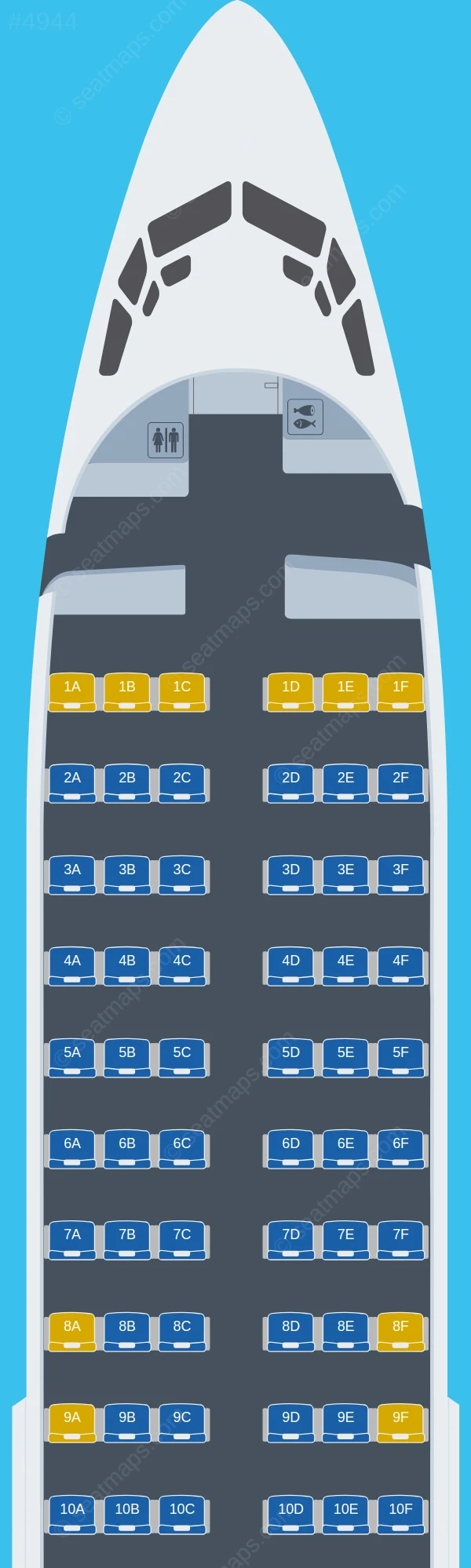 ASL Airlines France Boeing 737-300 QC seatmap preview