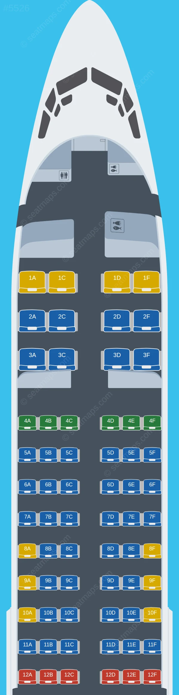 MIAT Mongolian Airlines Boeing 737-800 V.3 seatmap preview