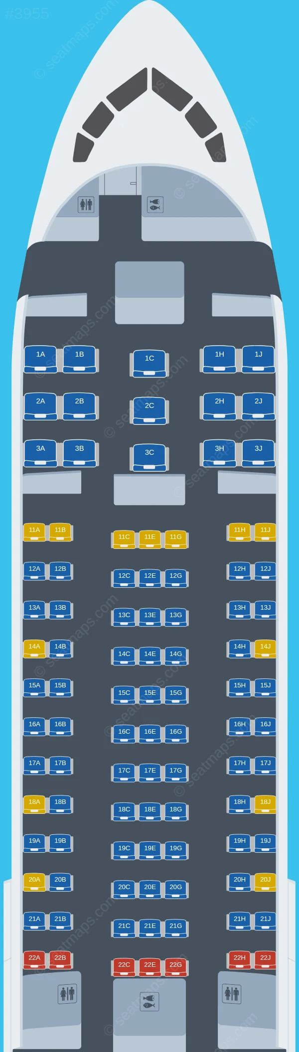 Uzbekistan Airways Boeing 767-300ER V.1 seatmap preview