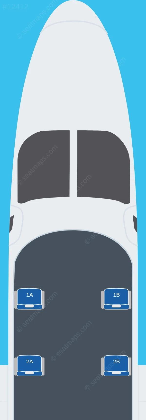 Air Inter Iles by St Barth Executive Tecnam P2012 SMP seatmap preview