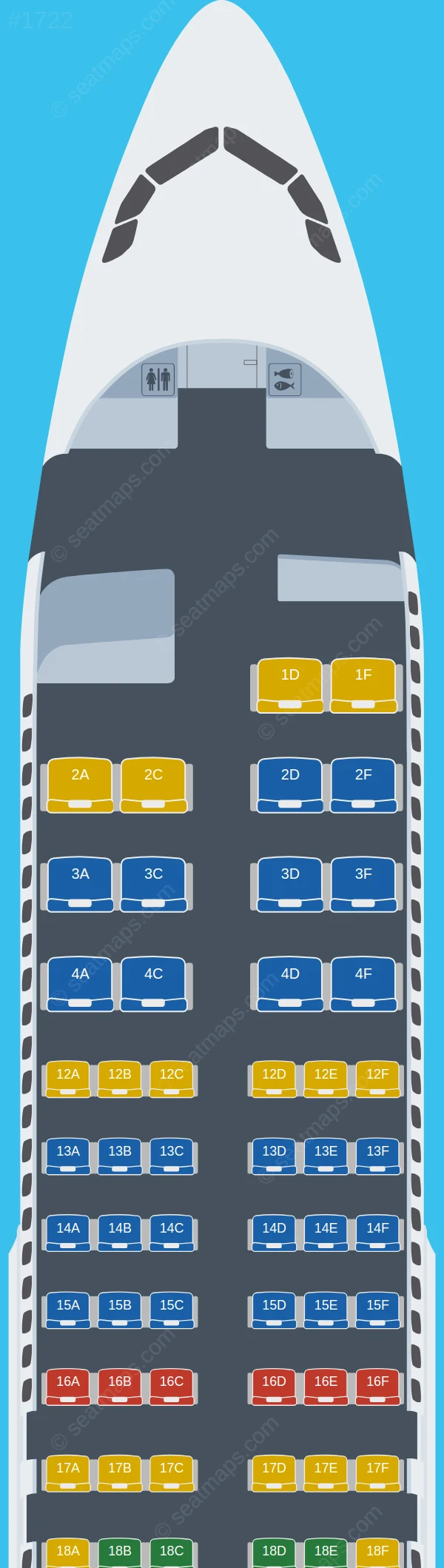 Air Canada Airbus A320-200 V.1 seatmap preview