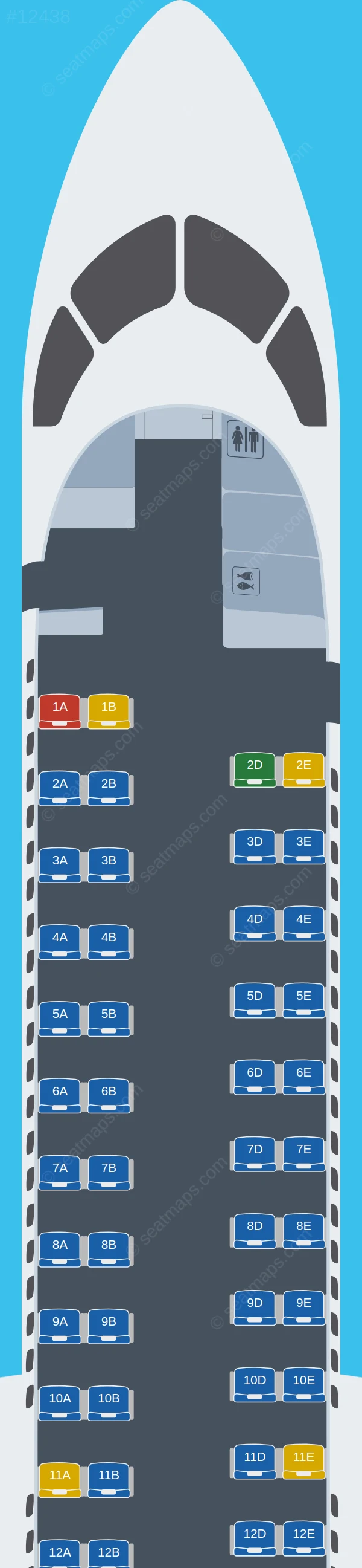 Aerovías DAP De Havilland Q400 seatmap preview