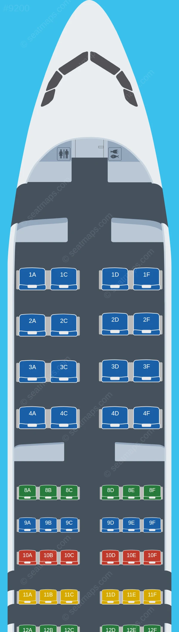 Gulf Air Airbus A320neo V.1 seatmap preview