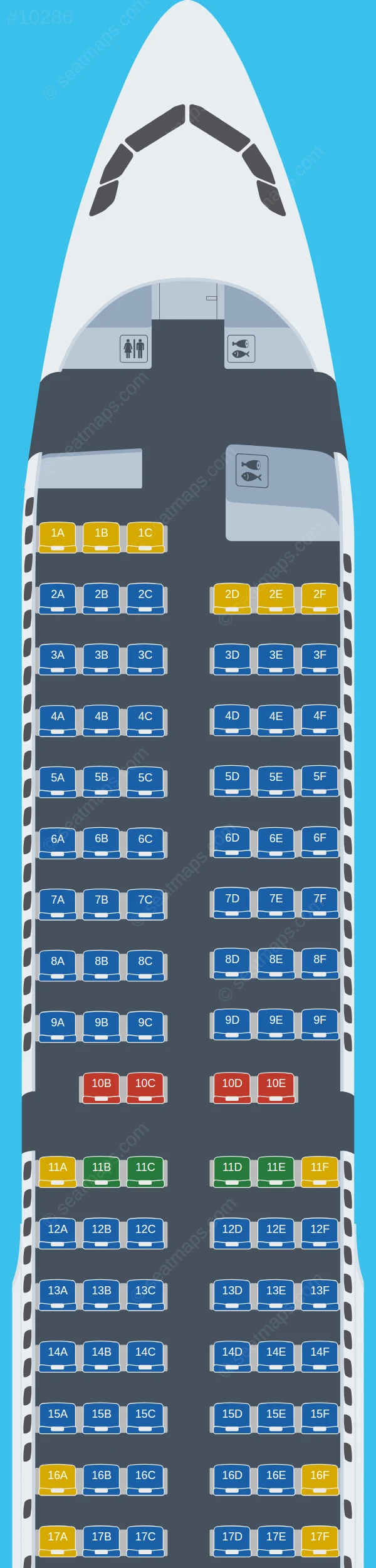 Condor Airbus A321-200 V.3 seatmap preview