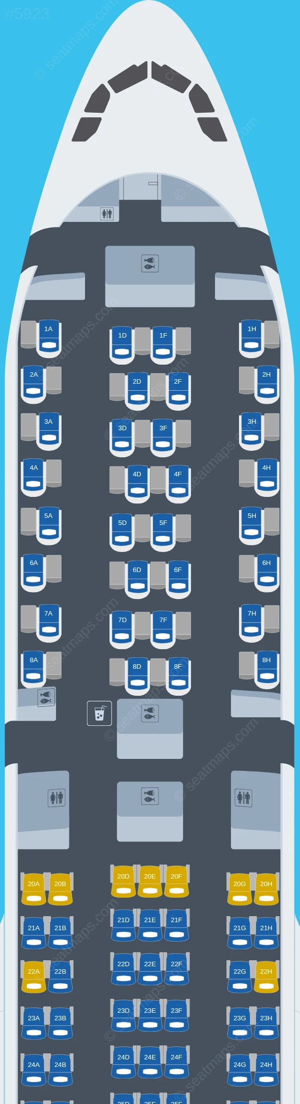 SAS Airbus A330-300 V.2 seatmap preview