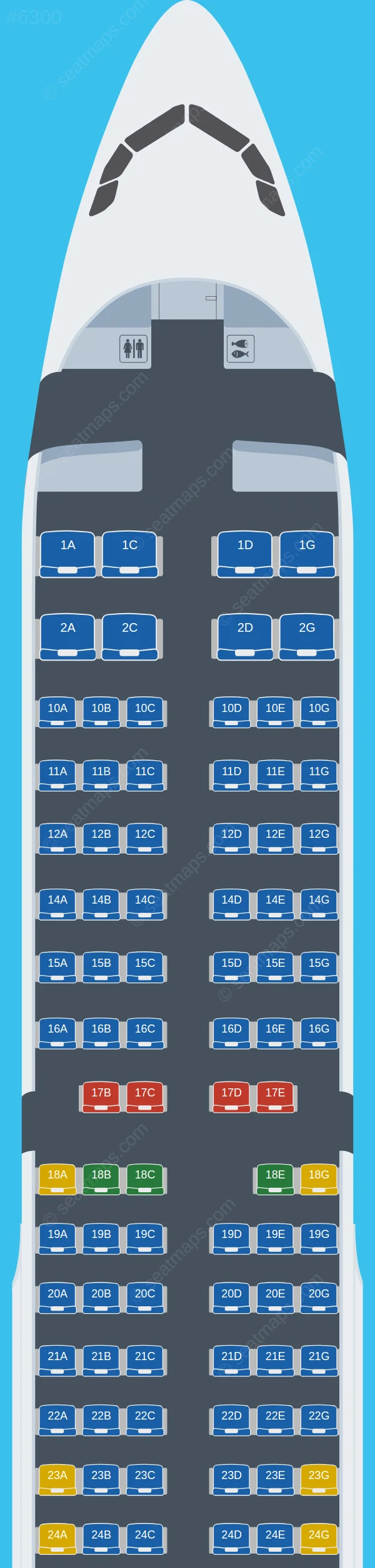 Vietnam Airlines Airbus A321-200 V.2 seatmap preview