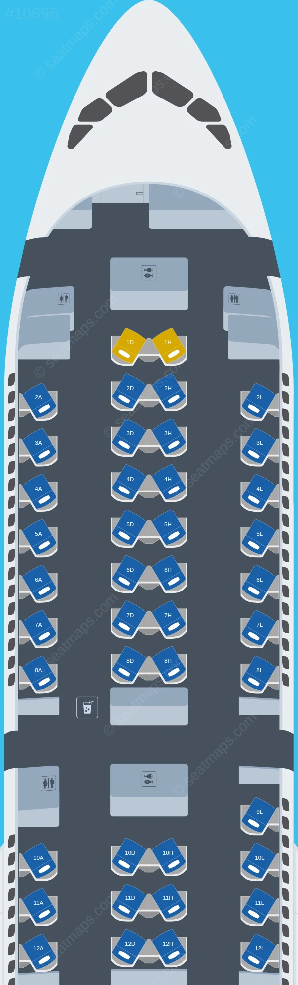 Finnair Airbus A350-900 V.1 seatmap preview