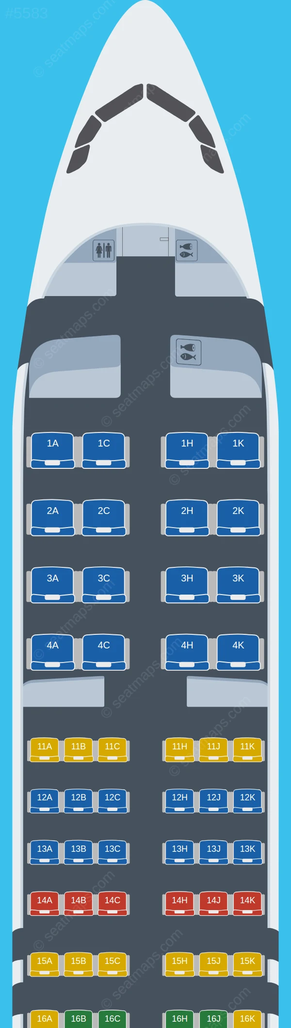 Air Astana Airbus A320neo V.1 seatmap preview