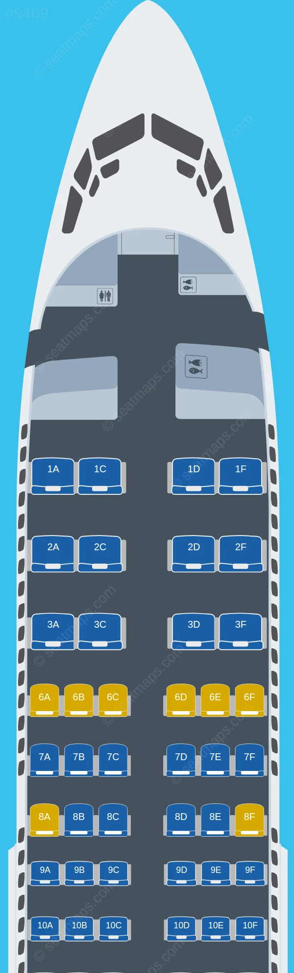 Alaska Airlines Boeing 737-700 seatmap preview