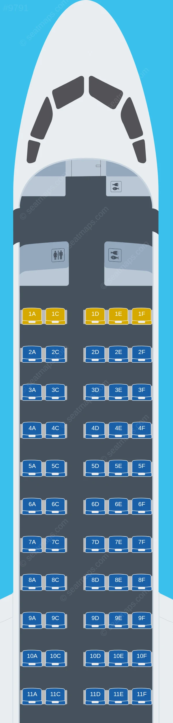 Chengdu Airlines COMAC C909 V.1 seatmap preview