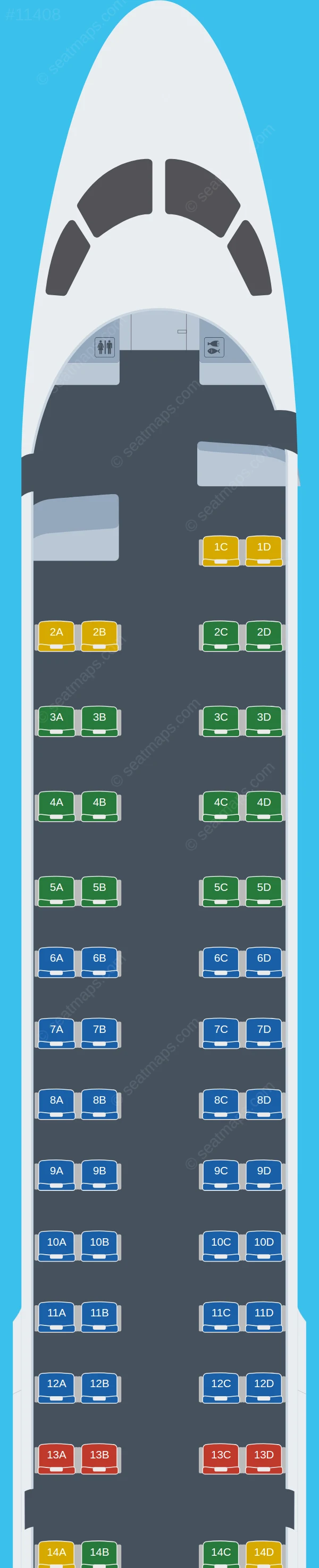 Marathon Airlines Embraer E195 seatmap preview