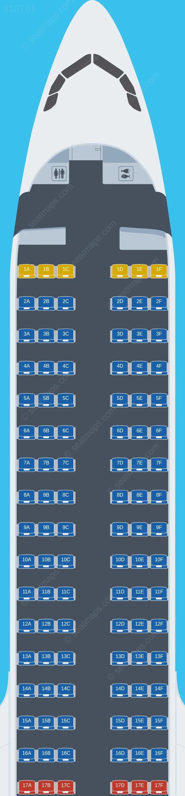 Peach Airbus A321neo seatmap preview