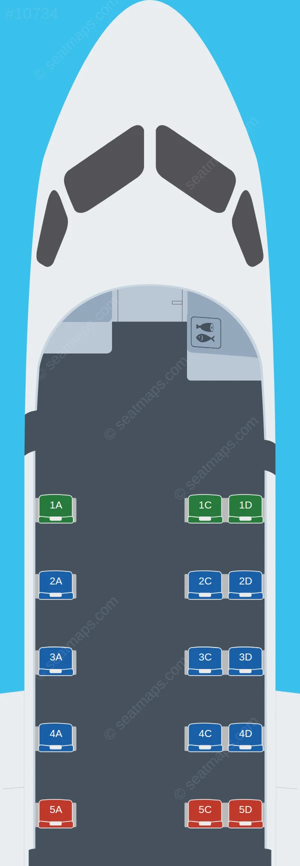 Pascan Aviation Saab S340 seatmap preview