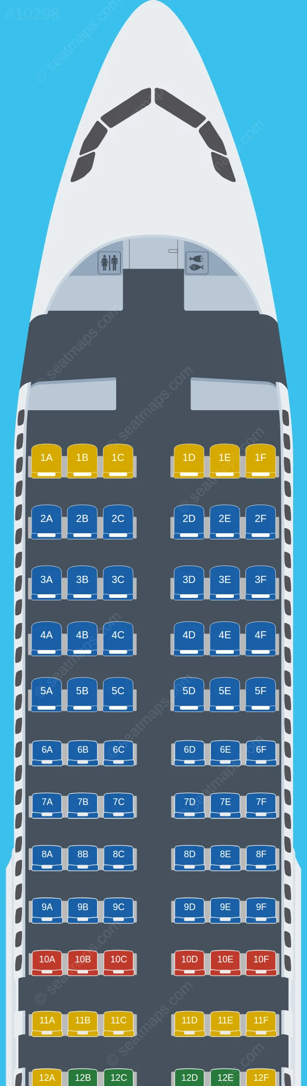 LATAM Airlines Peru Airbus A320-200 seatmap preview