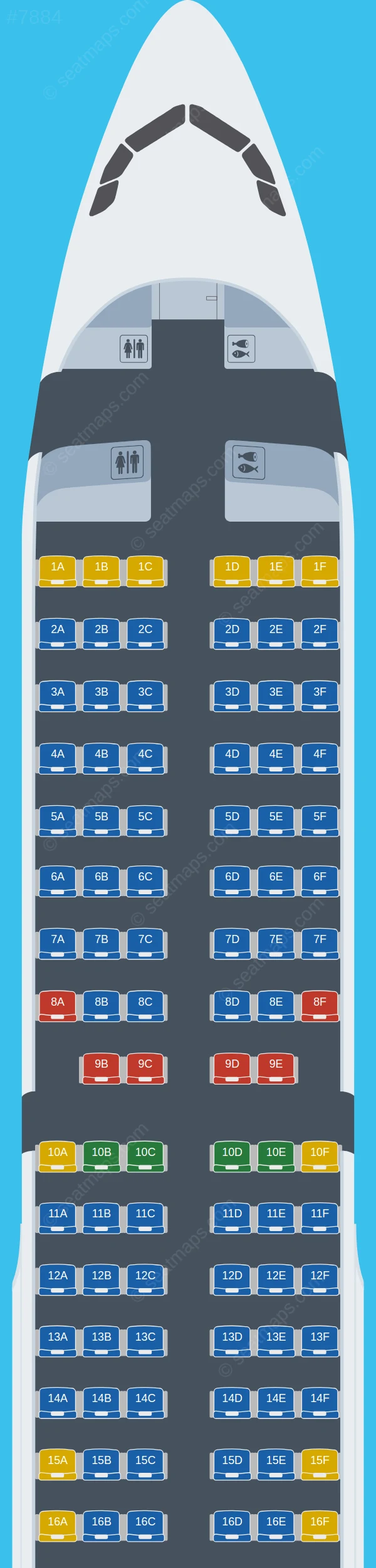 Titan Airways Airbus A321-200 V.1 seatmap preview