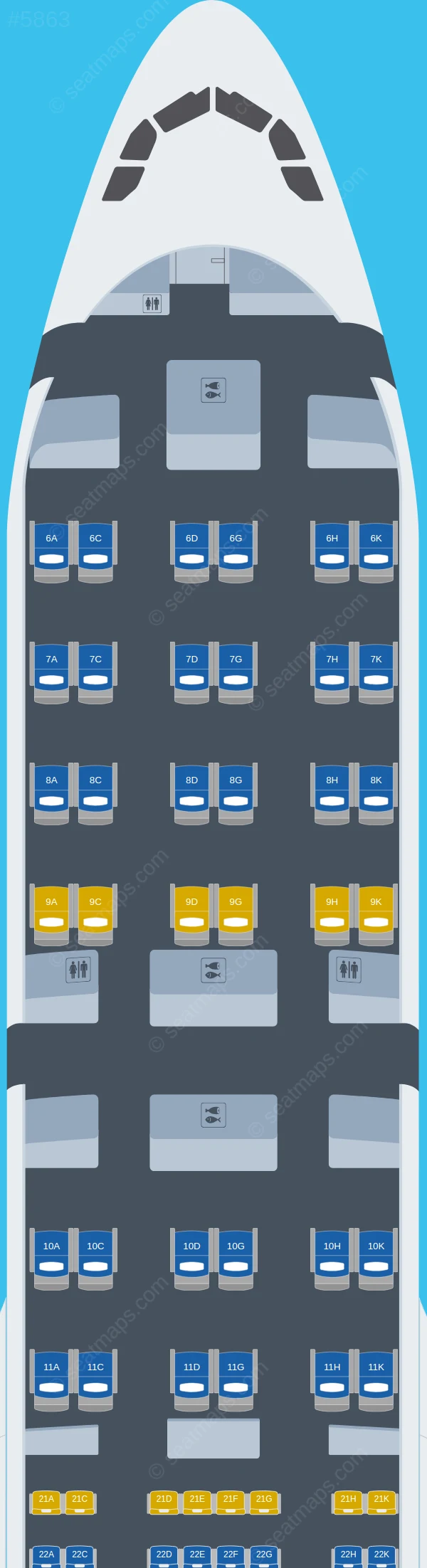 Garuda Indonesia Airbus A330-300 V.1 seatmap preview