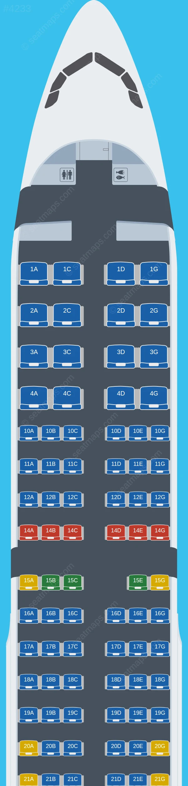 Air Cambodia Airbus A321-200 seatmap preview
