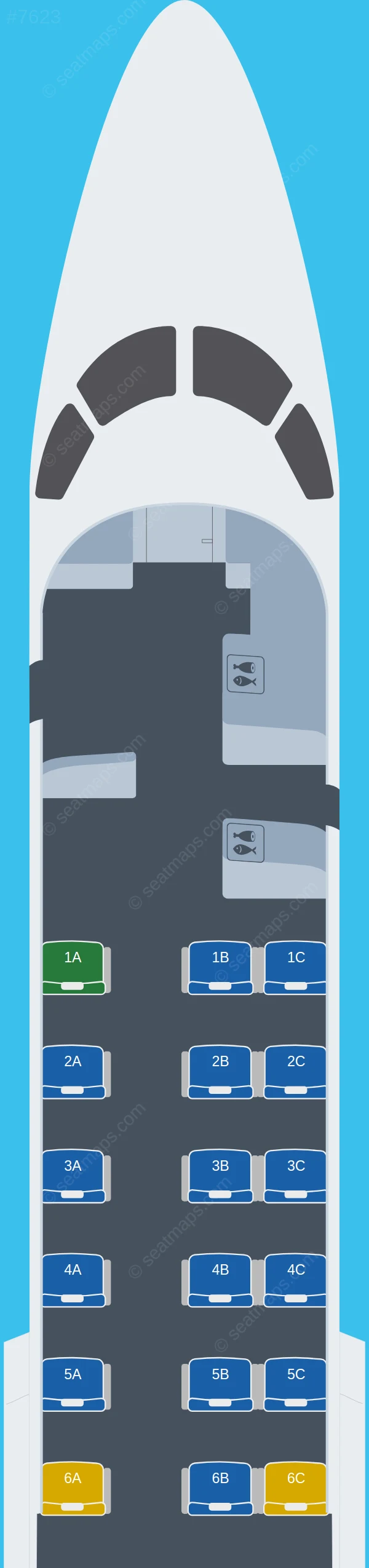 Contour Aviation Embraer ERJ 135 seatmap preview