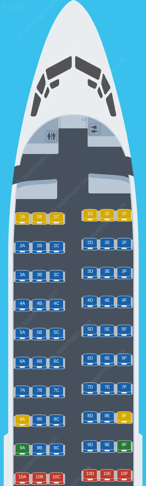 Tbilisi Airways Boeing 737-300 seatmap preview