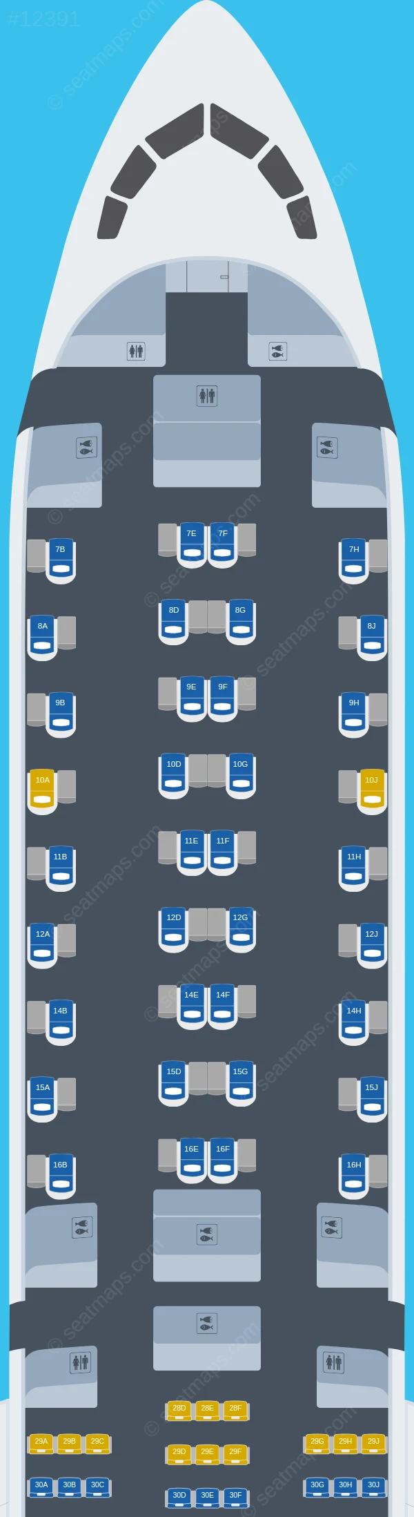 Korean Air Boeing 787-10 seatmap preview