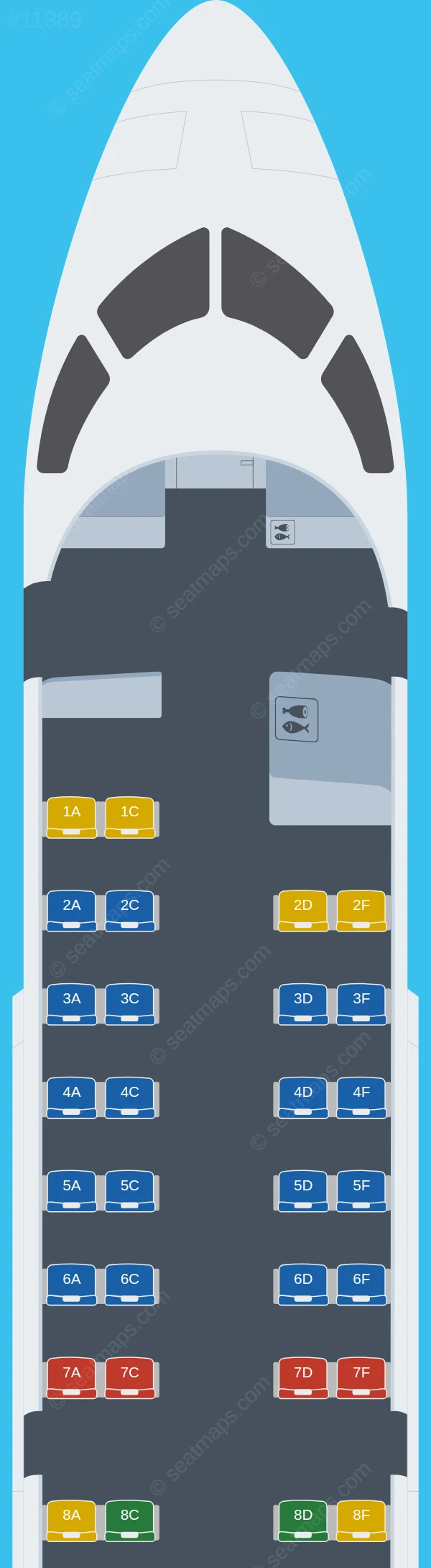 Global Reach Aviation Bombardier CRJ200 seatmap preview