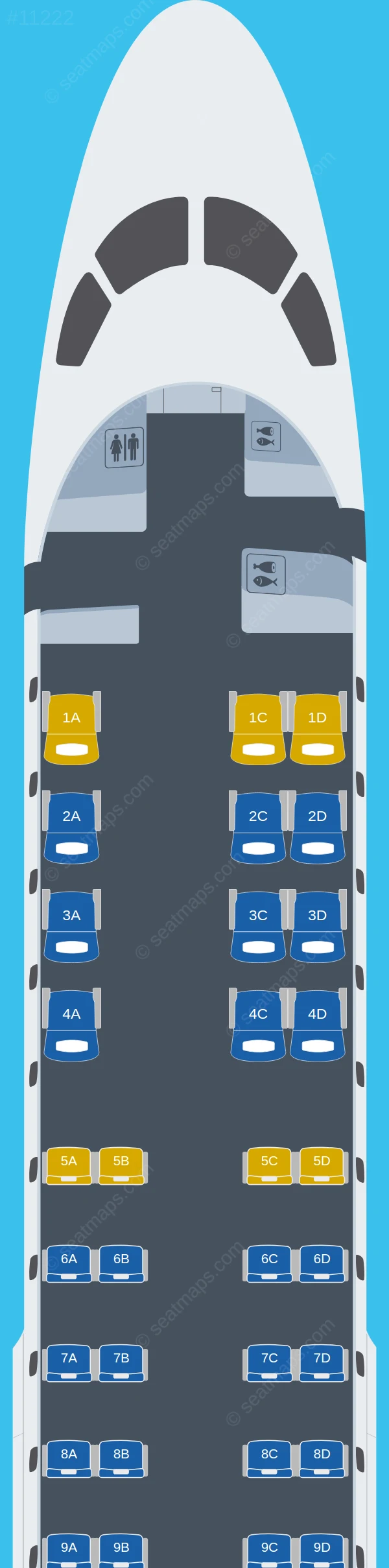 Star Air (India) Embraer E175 V.1 seatmap preview