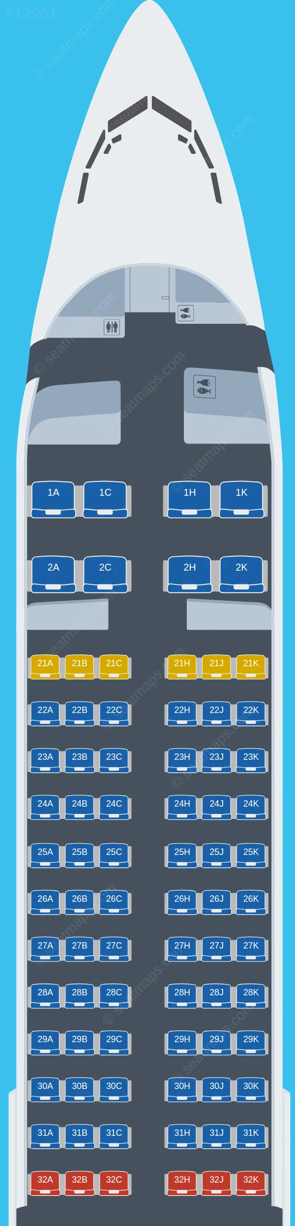 Greater Bay Airlines Boeing 737 MAX 9 seatmap preview