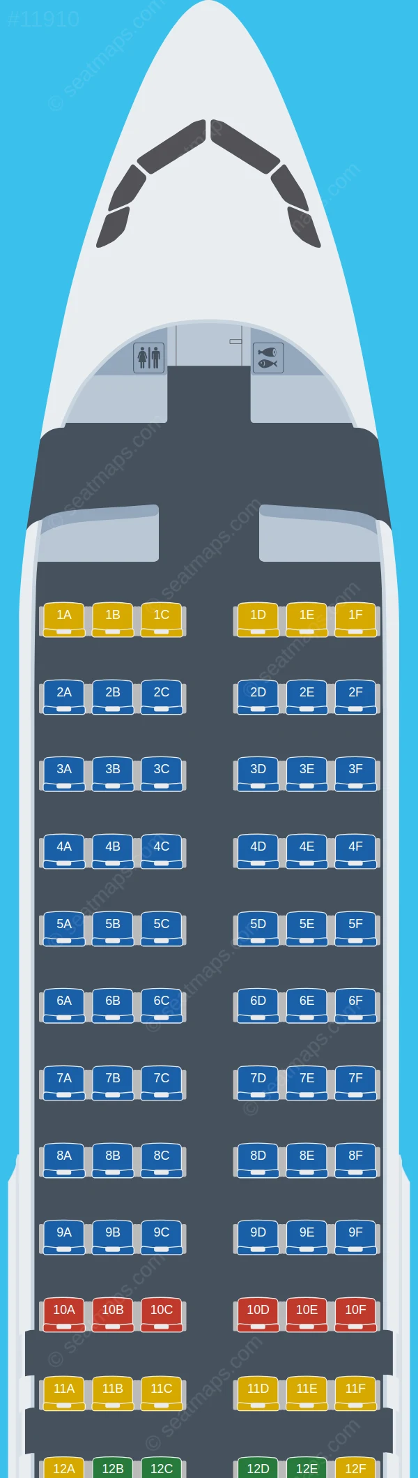 DAT LT Airbus A320-200 V.1 seatmap preview