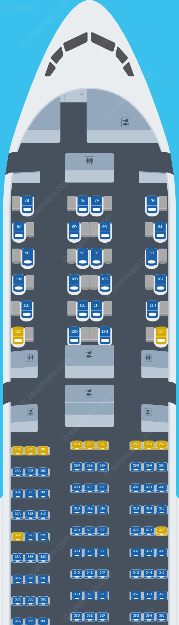 Asiana Airlines Boeing 777-200ER V.3 new seatmap preview