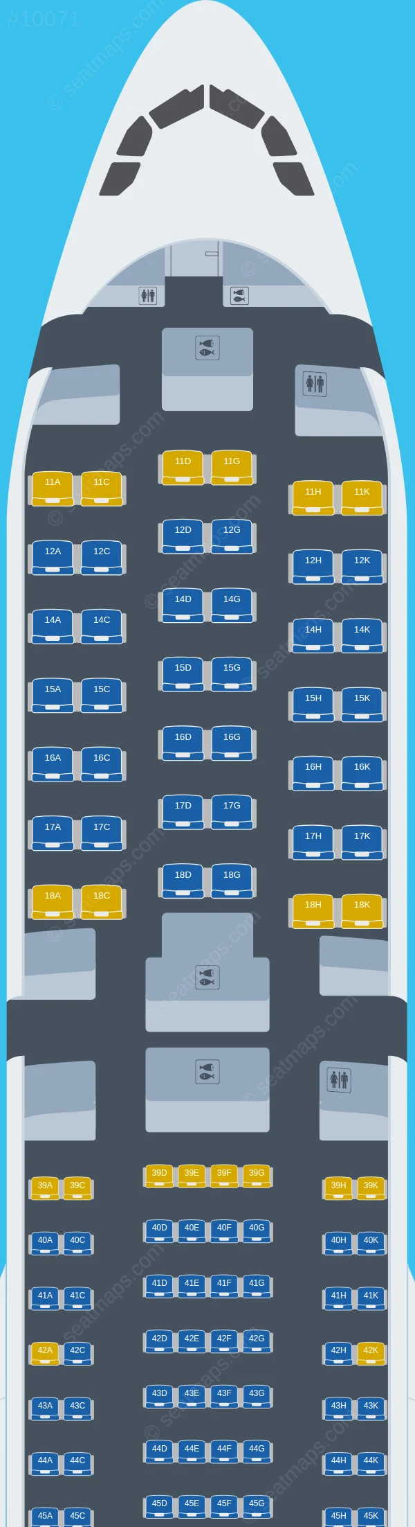 Cathay Pacific Airbus A330-300 V.4 seatmap preview