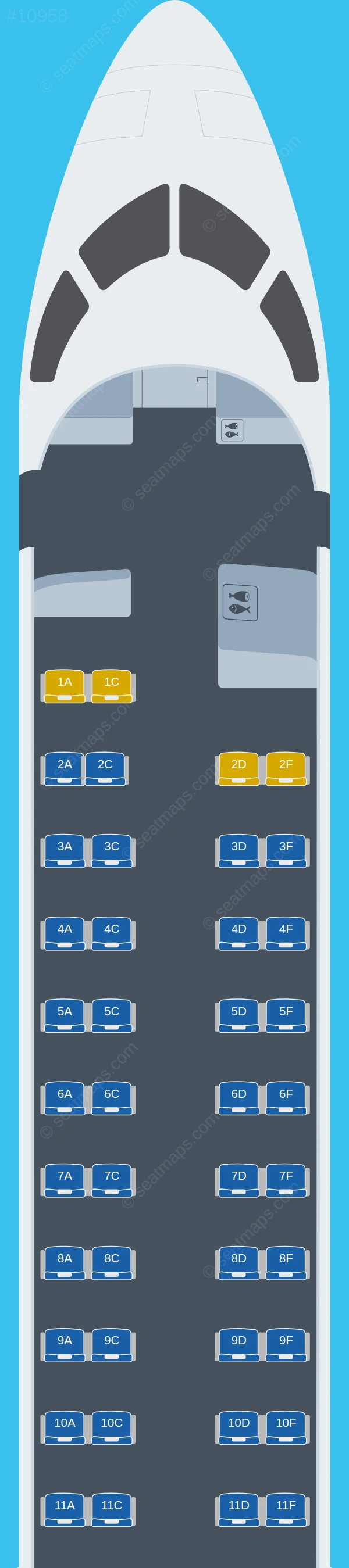 ValueJet Bombardier CRJ900 seatmap preview
