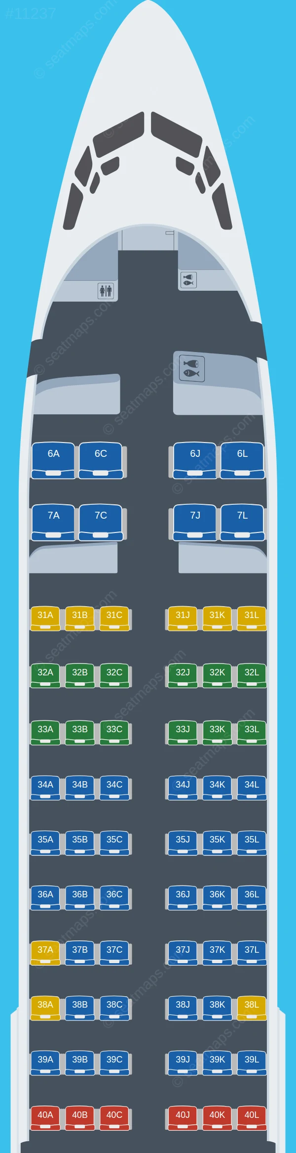 Shanghai Airlines Boeing 737-800 V.2 seatmap preview