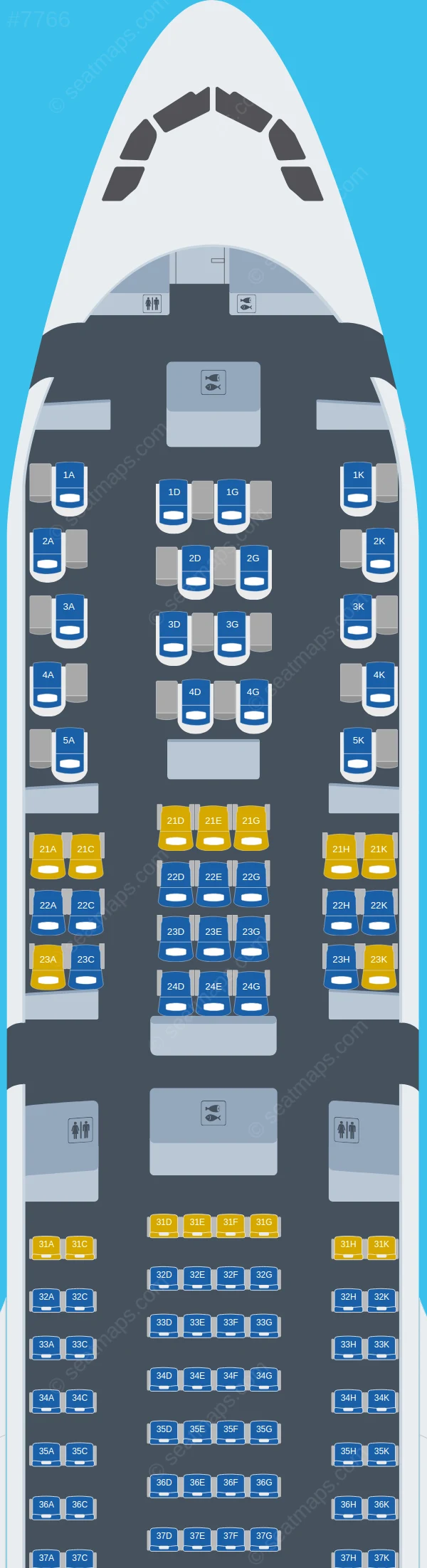 Philippine Airlines - PAL Airbus A330-300 V.2 seatmap preview