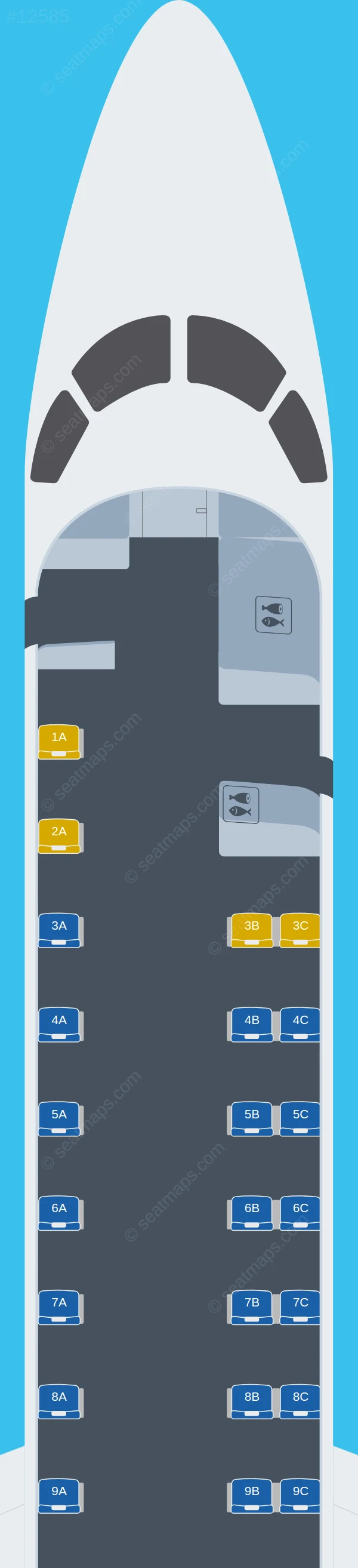 Líneas Aéreas del Estado - LADE Embraer ERJ 140 seatmap preview