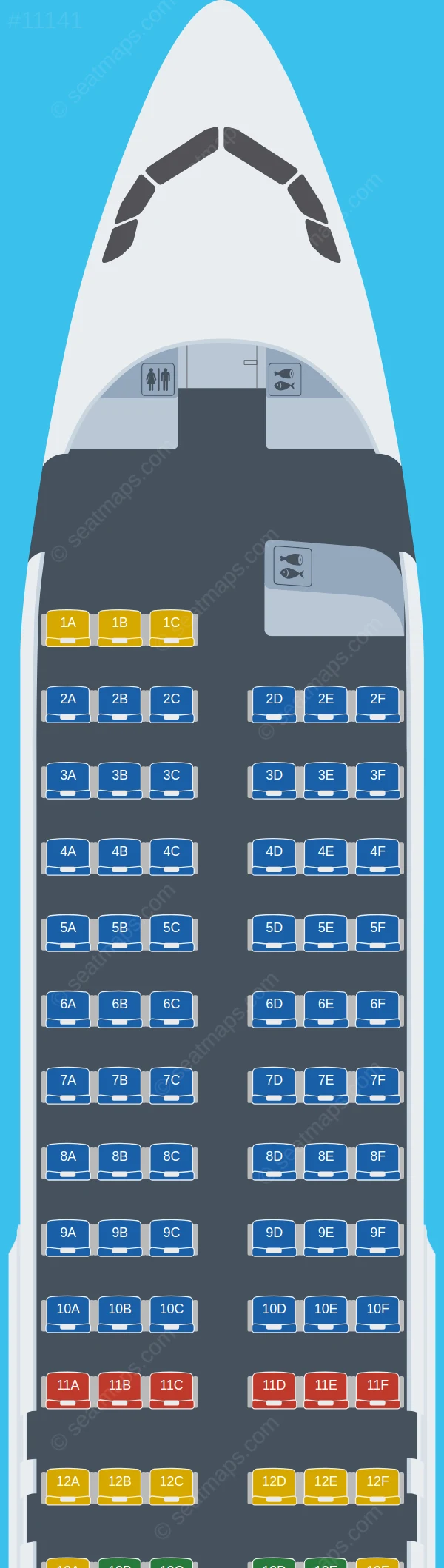 BA Euroflyer Airbus A320-200 seatmap preview