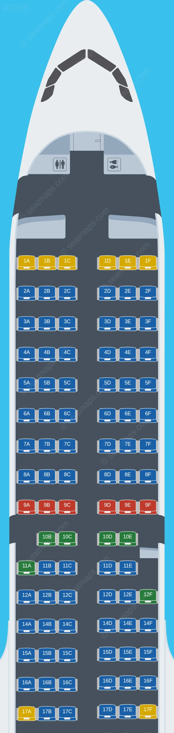 Swiss Airbus A321-100 seatmap preview