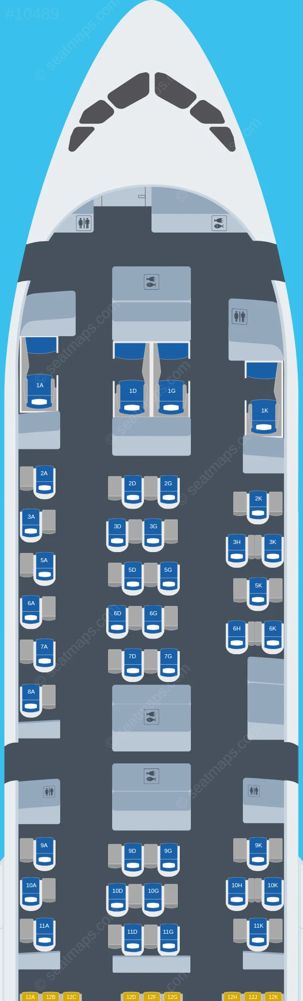 Malaysia Airlines Airbus A350-900 V.1 seatmap preview