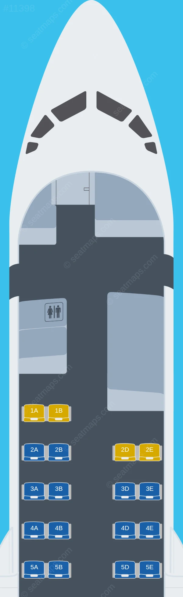 i-Fly Air Fokker 50 seatmap preview