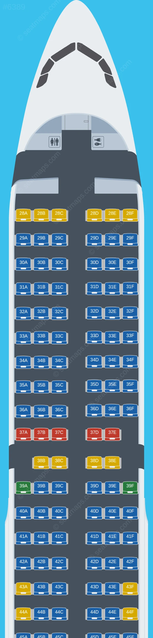 Air Busan Airbus A321-200 V.2 seatmap preview
