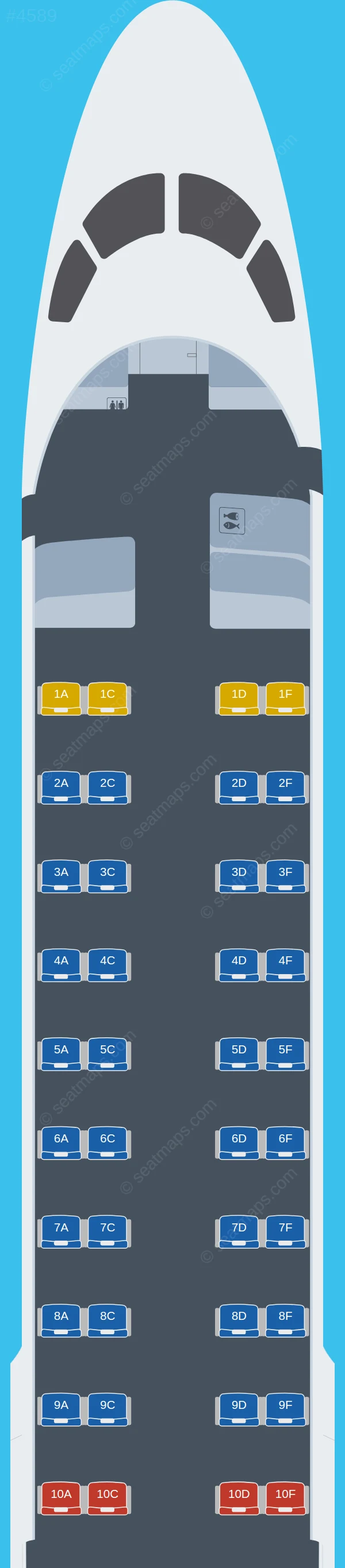 NoRRA Nordic Regional Airlines Embraer E190 seatmap preview
