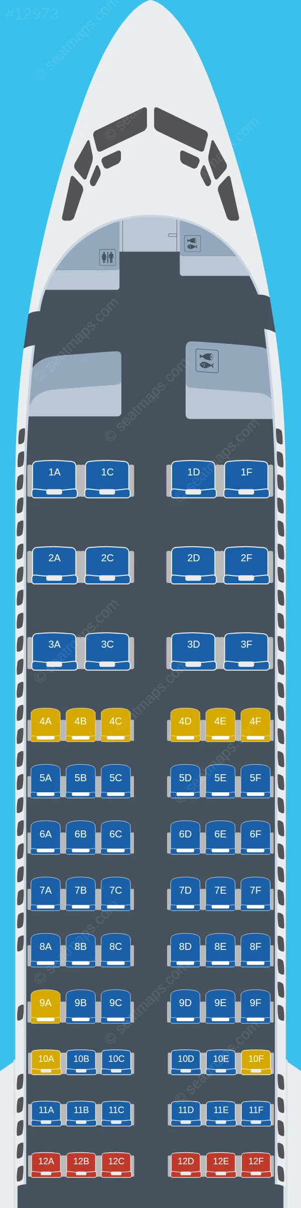 WestJet Boeing 737 MAX 8 V.3 seatmap preview