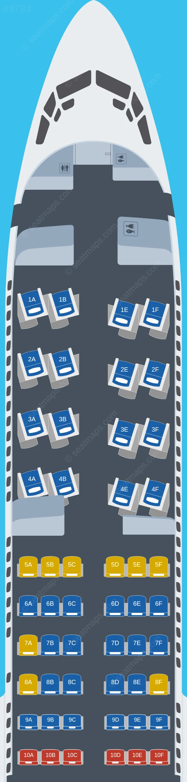 Copa Airlines Boeing 737 MAX 9 V.2 seatmap preview