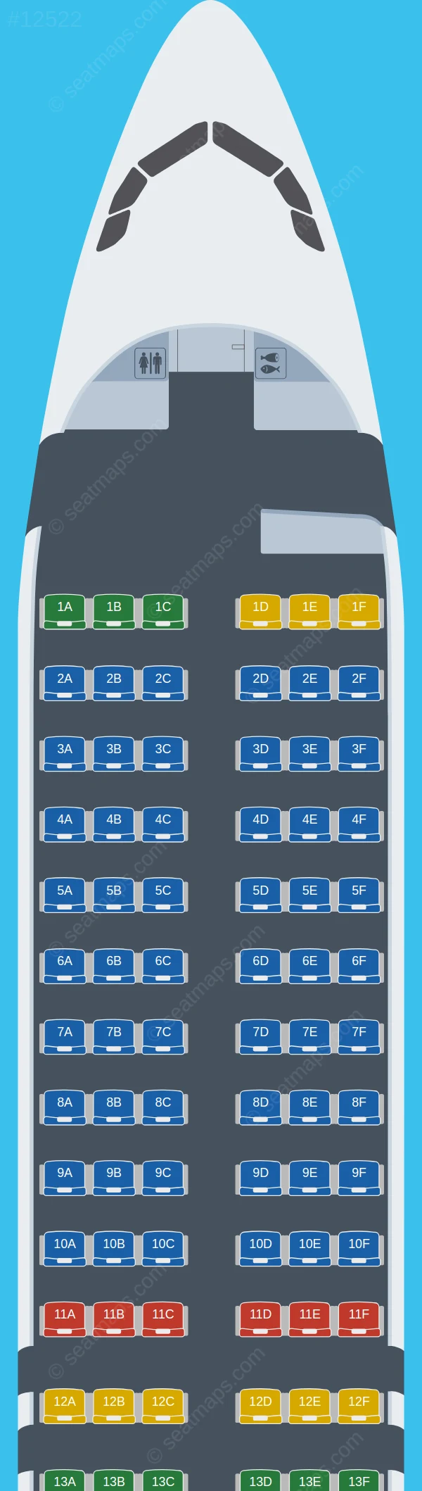 Jetstar Airways Airbus A320neo seatmap preview